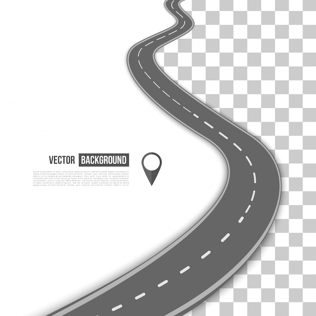Gratis Vector vector pad op de weg.