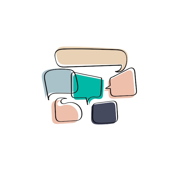 Gratis Vector vector van spraak bubbels collectie