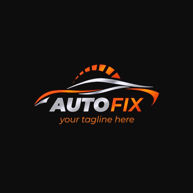 Gratis Vector verloop auto service logo sjabloon