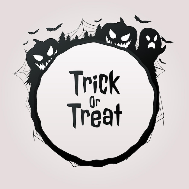 Gratis Vector verloop halloween kadersjabloon