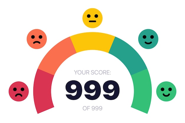 Gratis Vector voortgangsbalk kredietscore 2