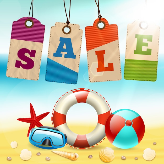 Gratis Vector zomer verkoop belettering