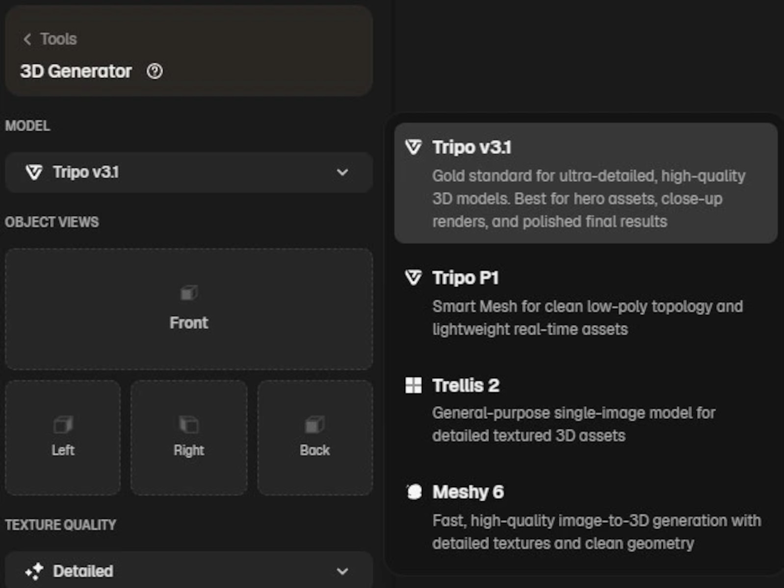 Varios modelos de IA para 3D